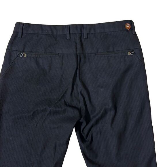 Vermont Milan Mens Navy Blue Slacks Trousers Pockets Dress Pants Size 32 - Picture 3 of 4